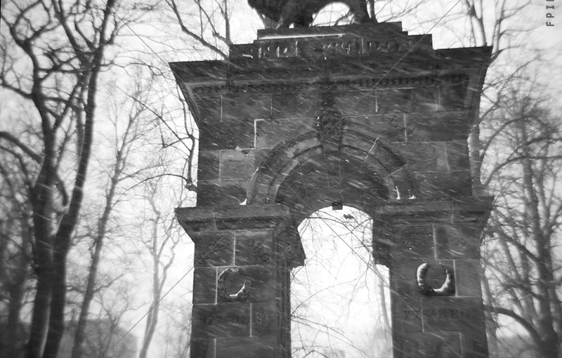Snow falling Halifax, Nova Scotia, Canada
