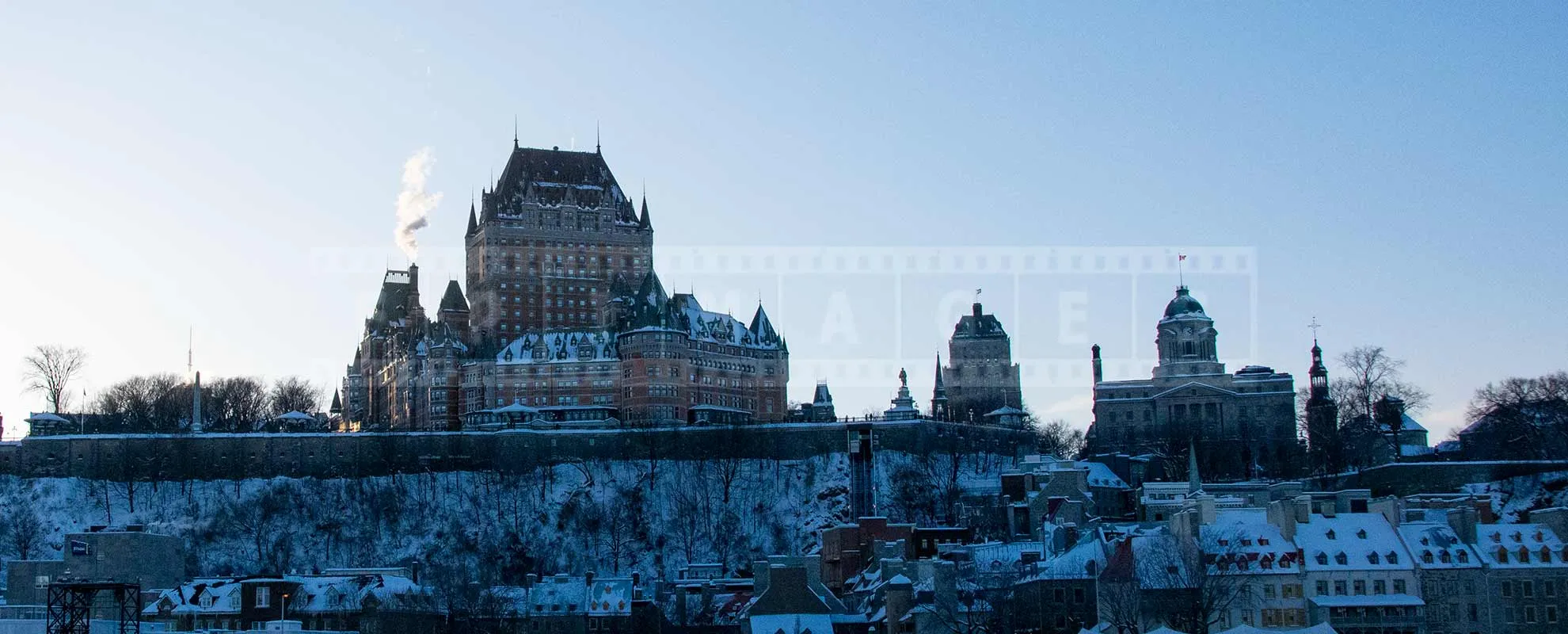 Chateau Frontenac seen from the Levis-Quebec ferry