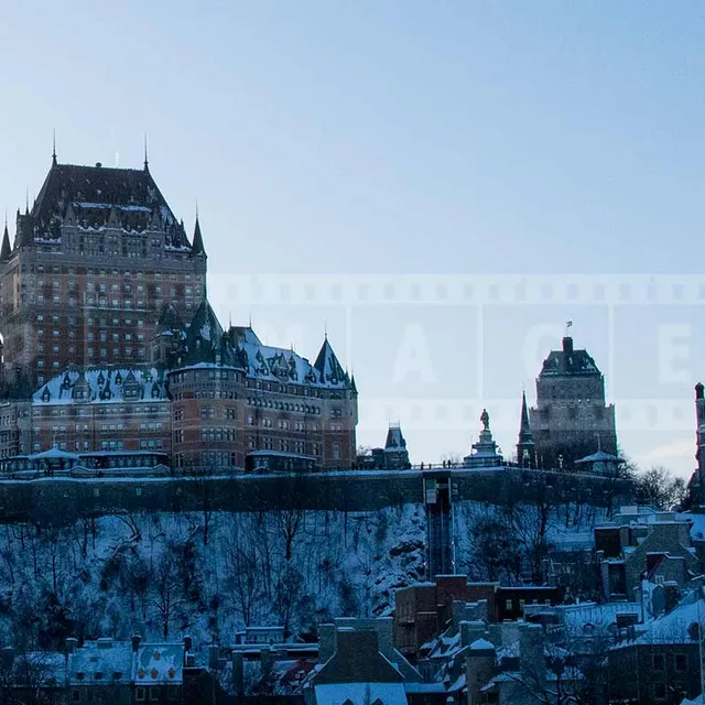 Chateau Frontenac seen from the Levis-Quebec ferry
