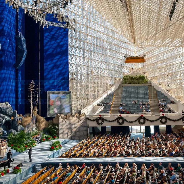 Christmas performance at the Crystal Cathedral in Garden Grove California