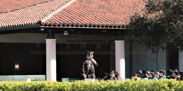Kids learning history at the Reagan Library