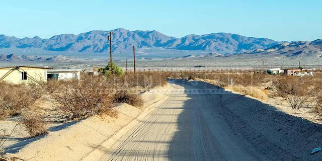 Sand road in the high desert landscape