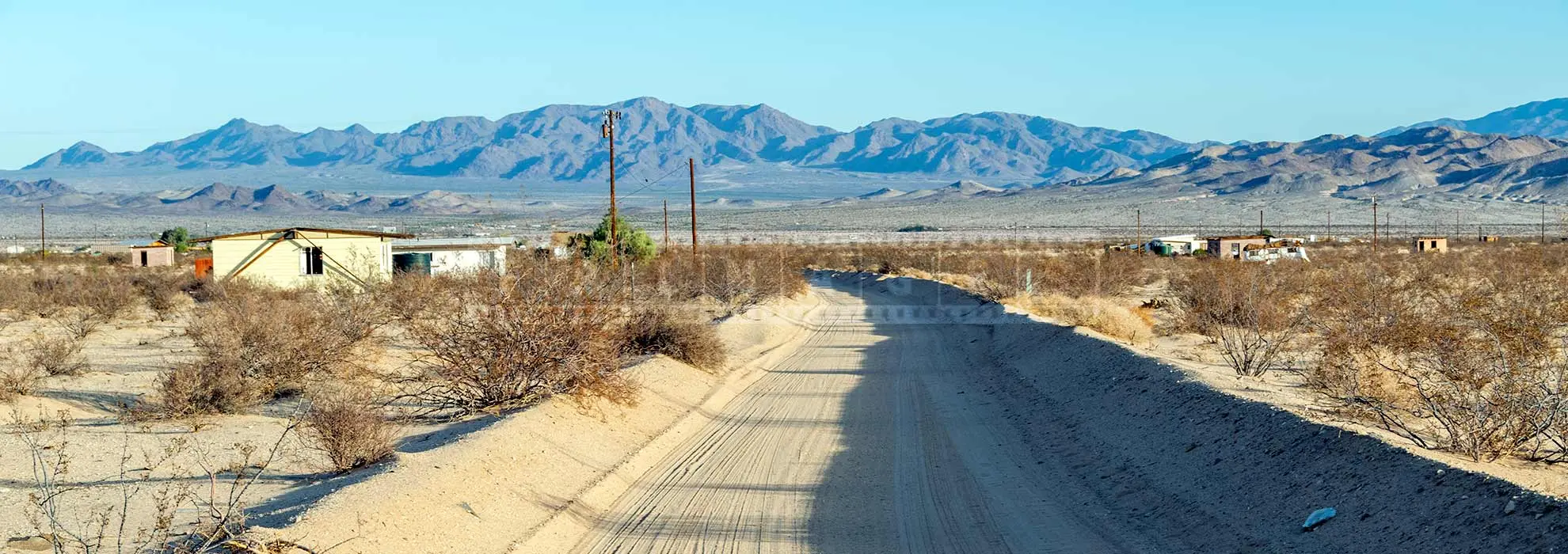 Sand road in the high desert landscape
