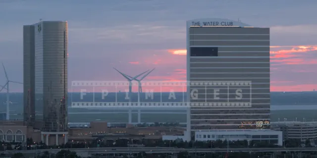 Borgata (left) and the Water Club Hotels and casinos in Atlantic City