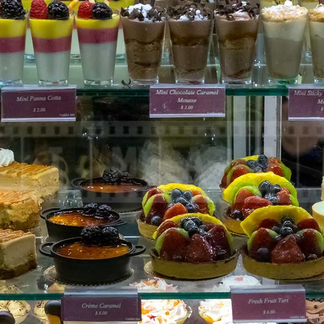 colorful desserts display at Caesar's casino buffet