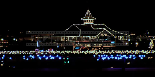 United States Sailing Center in Naples Island, California decorated for Christmas