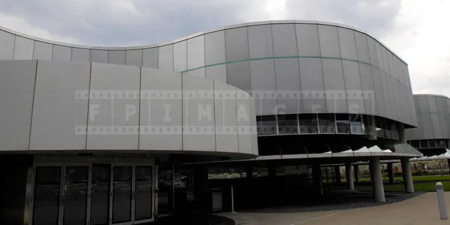 contemporary building of Corning museum of glass