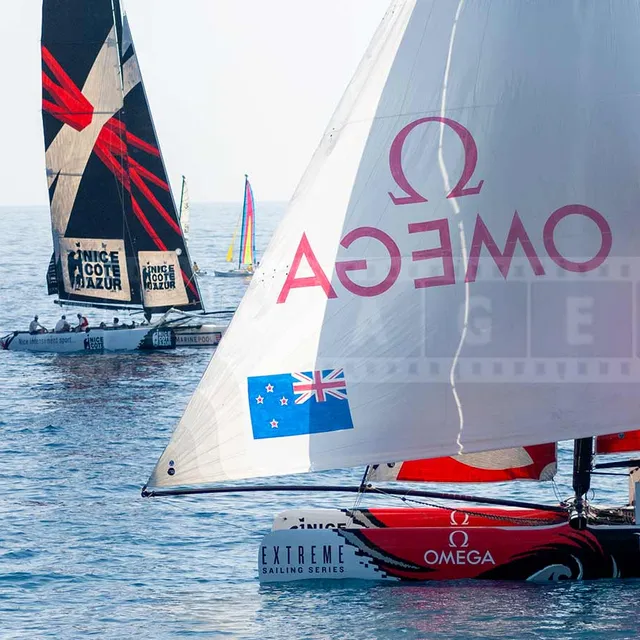 Extreme sailing boats racing in Nice, France