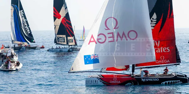 Extreme sailing boats racing in Nice, France