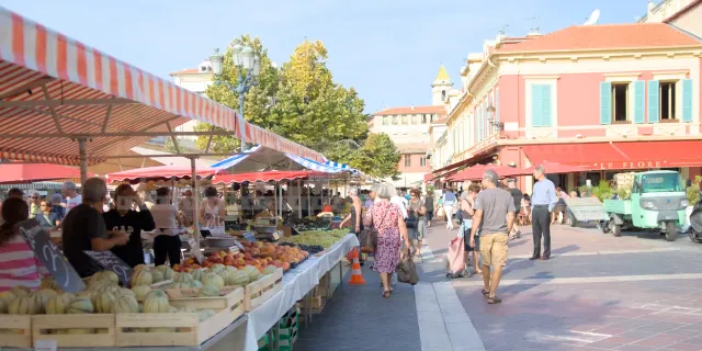 South of France typical farmers market in the morning