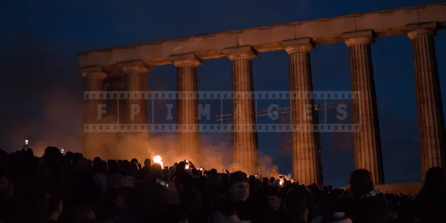 Start of the Beltane Fire show by the National Monument of Scotland
