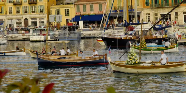 Boat Parade during Port of Nice festival in Cote d'Azur, France