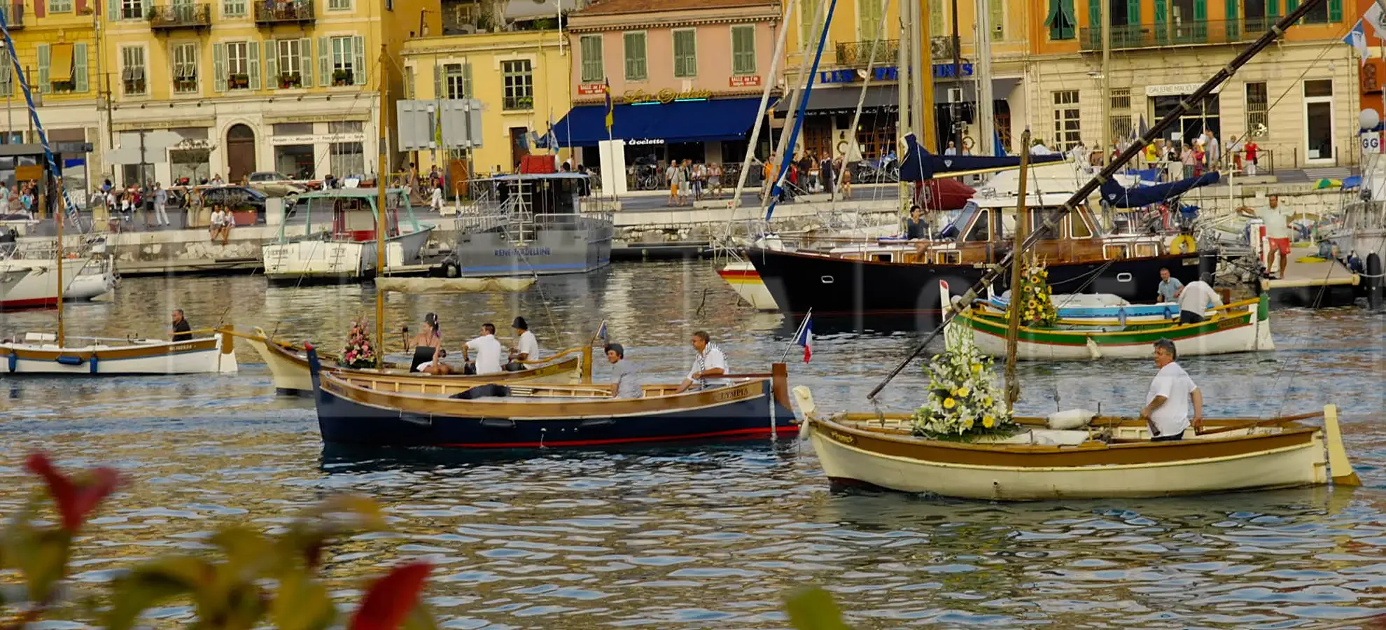 Boat Parade during Port of Nice festival in Cote d'Azur, France