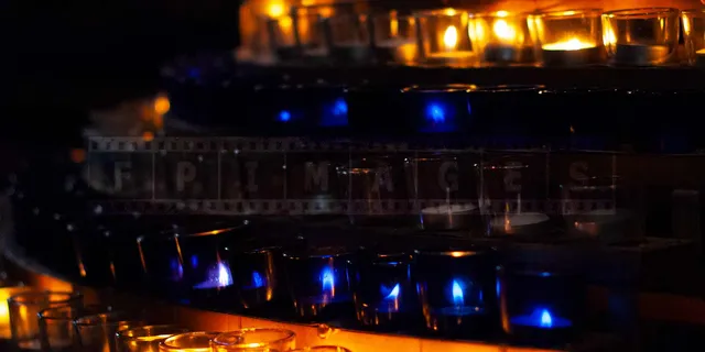 beautiful candles at Montreal Notre Dame