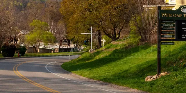 Welcome to Ohiopyle sign at the town entrance