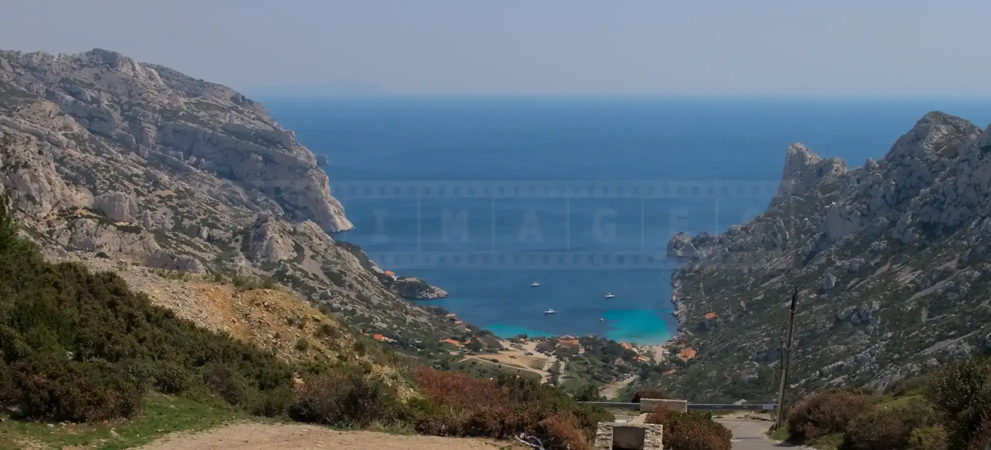 Nice blue sea near Marseille, France