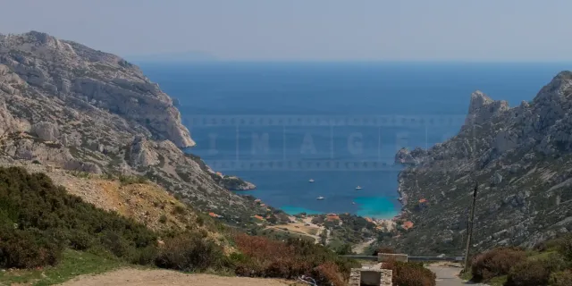 Nice blue sea near Marseille, France
