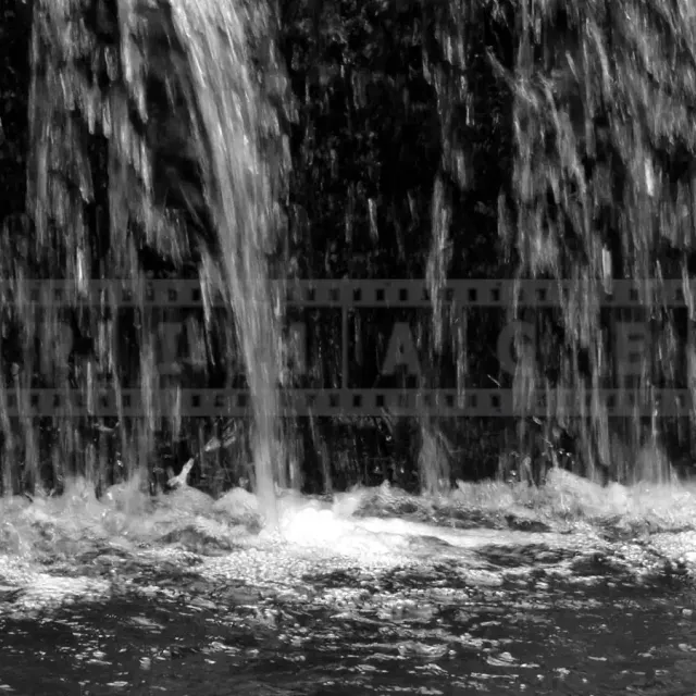 black and white waterfall picture