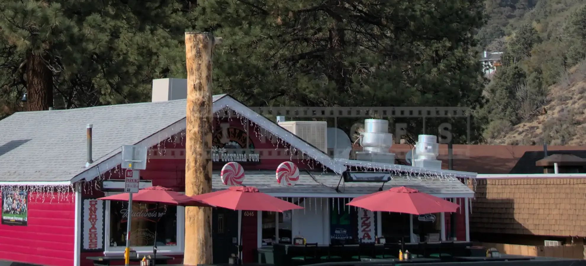Restaurant in Wrightwood, California in scenic mountain setting
