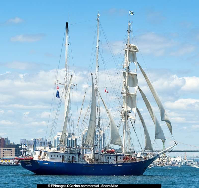 Yacht Concordia under full sail, free image