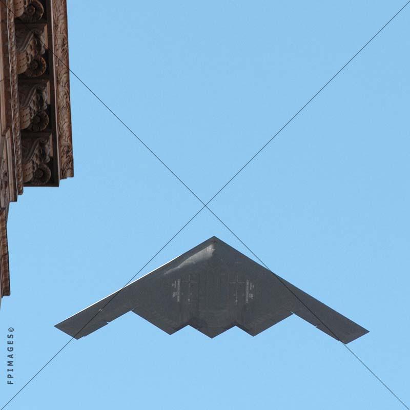 Fly-over, fly by B-2 Spirit Stealth Bomber at Rose Parade