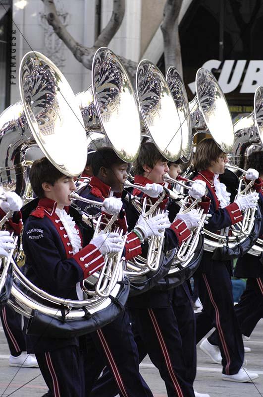 Street image of Marching Band - Homewood High School Patriot Band, Alabama at Rose Parade