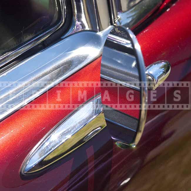 classic car design detail Chevy Bel Air 50-s side mirror