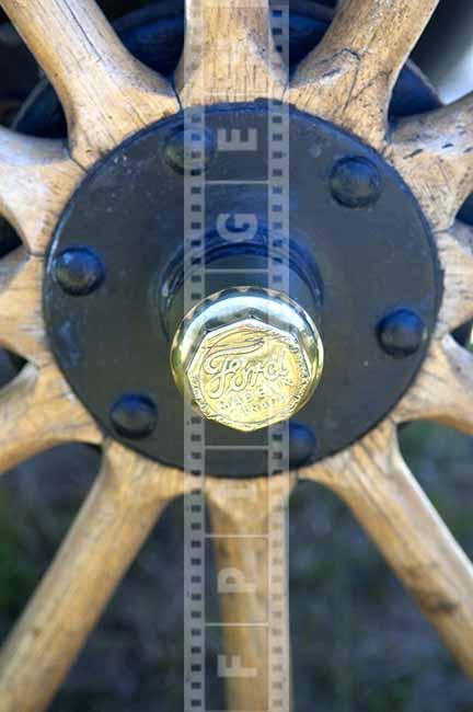 Ford model T made in Canada wooden wheel with rivets and spokes