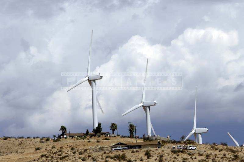 Houses near Wind Generators at San Gorgonio California