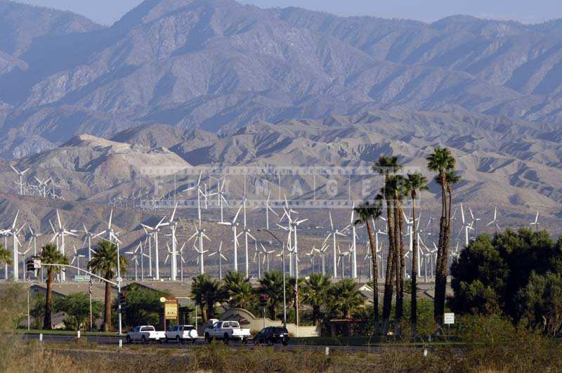 Picturesque Wind Turbines in San Gorgonio California