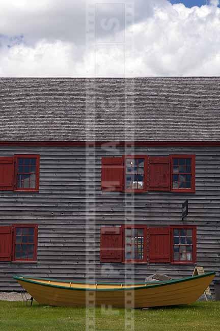 Old wanterfront building - dory boatbuidling Nova Scotia museum and store