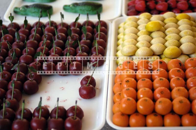 imitation cherries made from marzipan