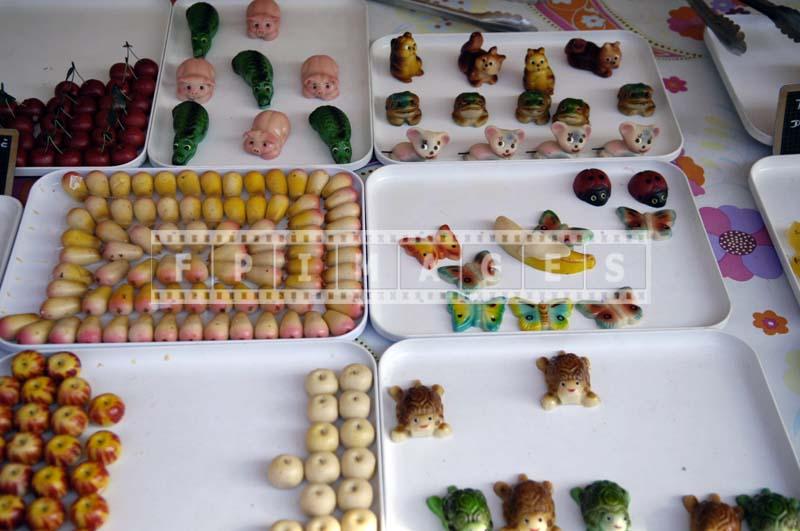 Sweet candy made with almond meal - marzipan