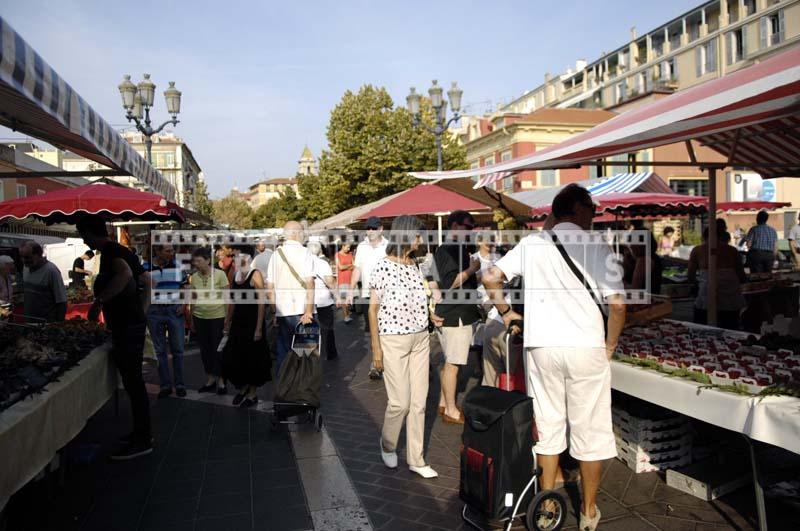 People shopping at Cours Saleya Market