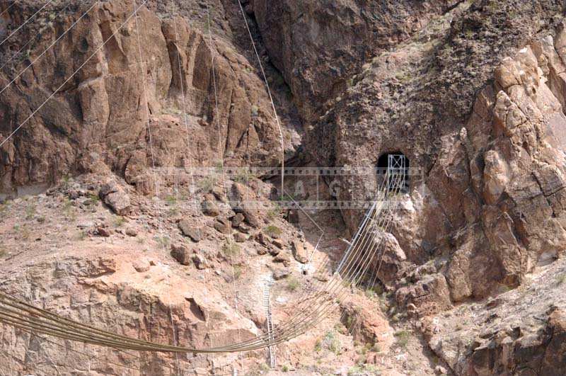 Black Canyon and engineering cables, industrial picture