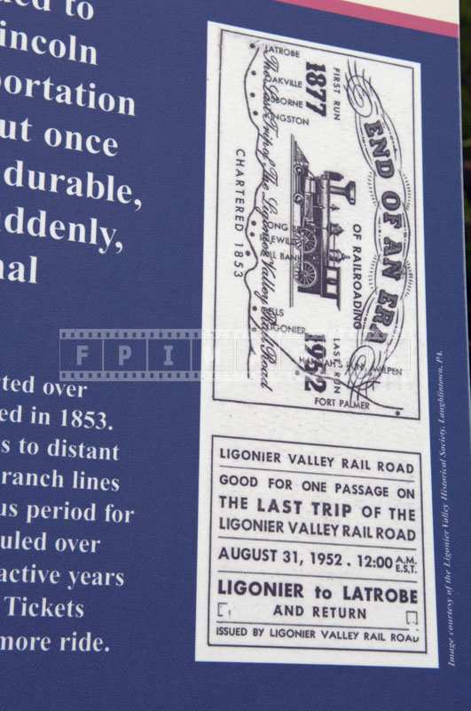 Historic train ticket picture