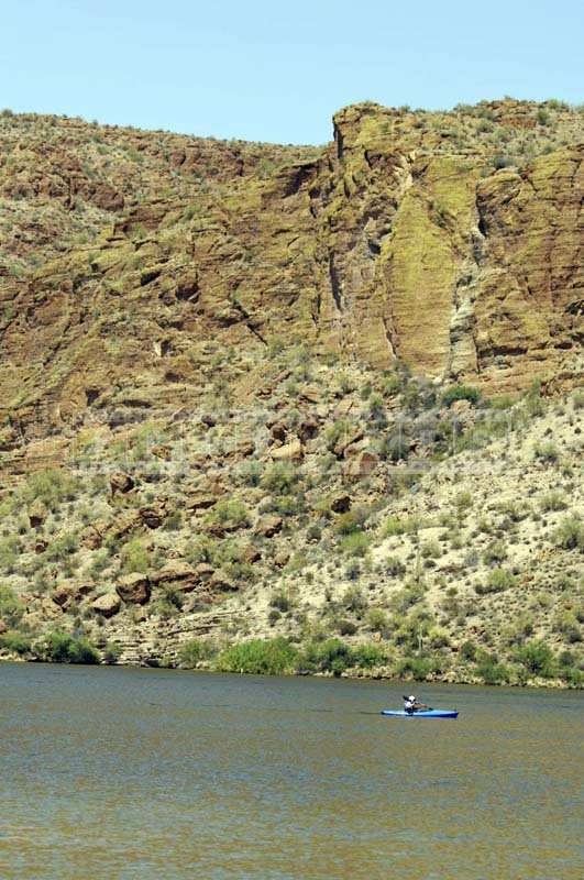 Kayak near the Mountains, Salt River