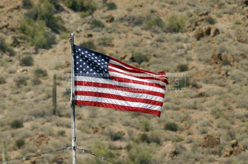 American Flag at Canyon Lake, USA travel images