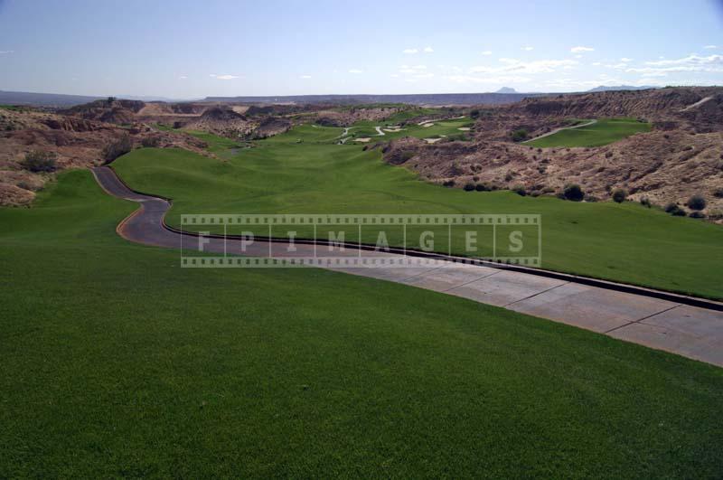 Rolling fairway of hole #6 at Wolf Creek