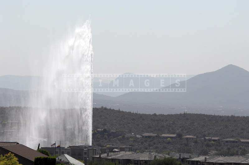 Water Spray Towering over the Landscape