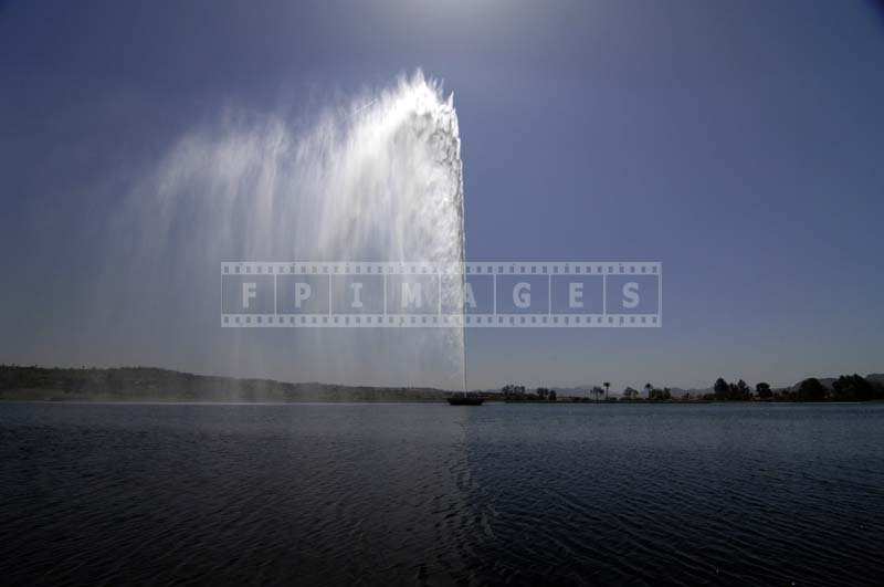 A Panoramic View of the Fountain Park and the Lake