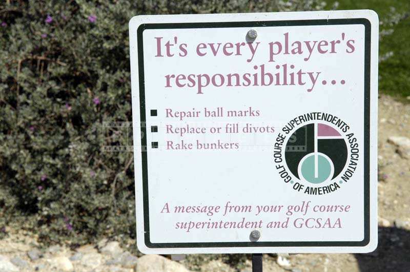 Sign Carrying an Important Message from GCSAA