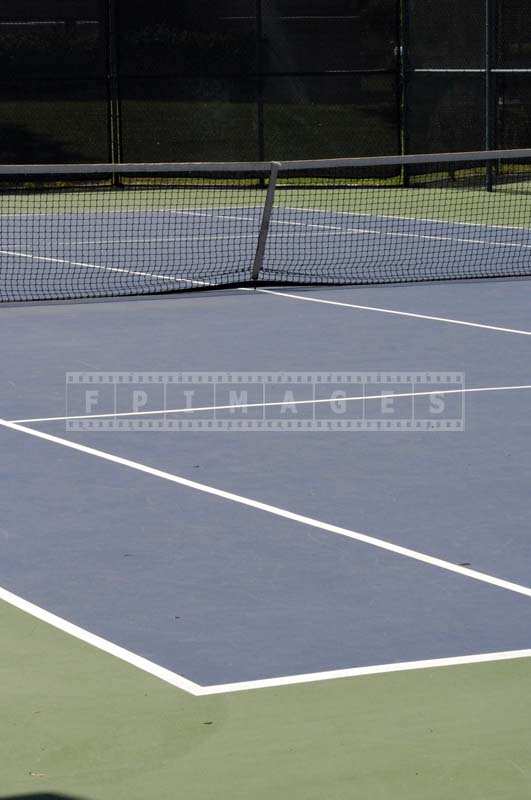 The Bright Blue Ground of the Tennis Court