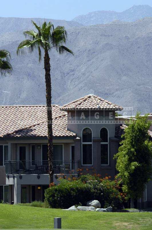 The Gorgeous Building against the Backdrop of Mountains