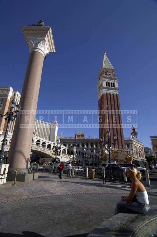 Rialto Bridge and St Mark's tower, Vegas cityscape