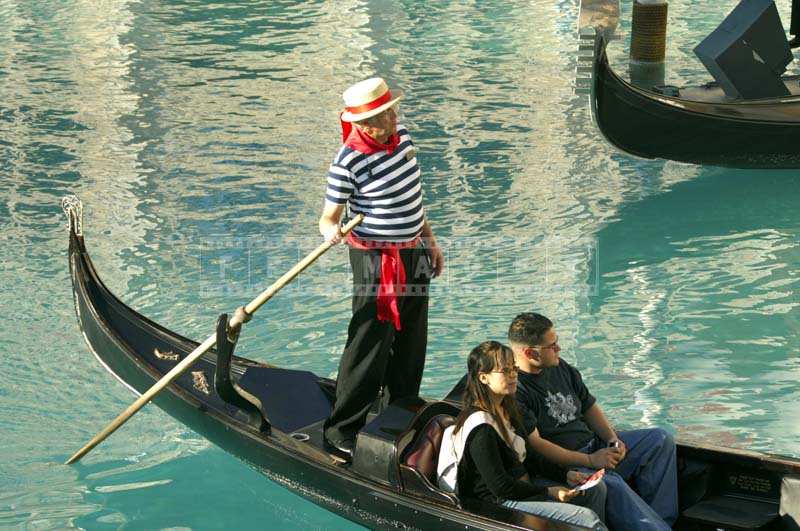 Venice Gondola at The Venetian Hotel, street scene