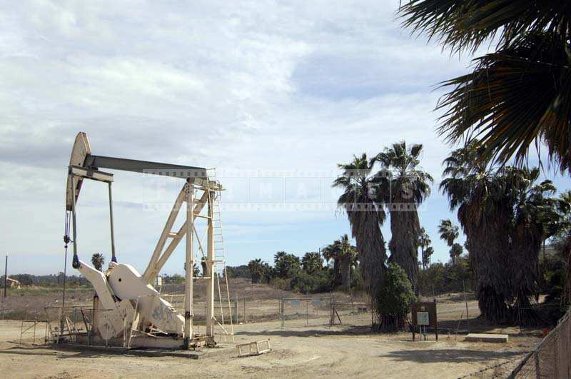 Petroleum engineering pump jack in the field