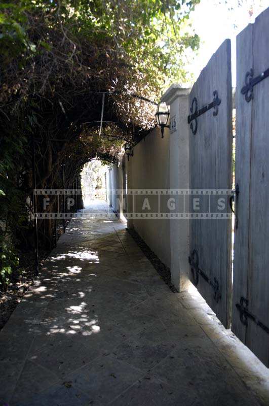 The Romantic Walkways of the Inn Sheltered from the desert sun