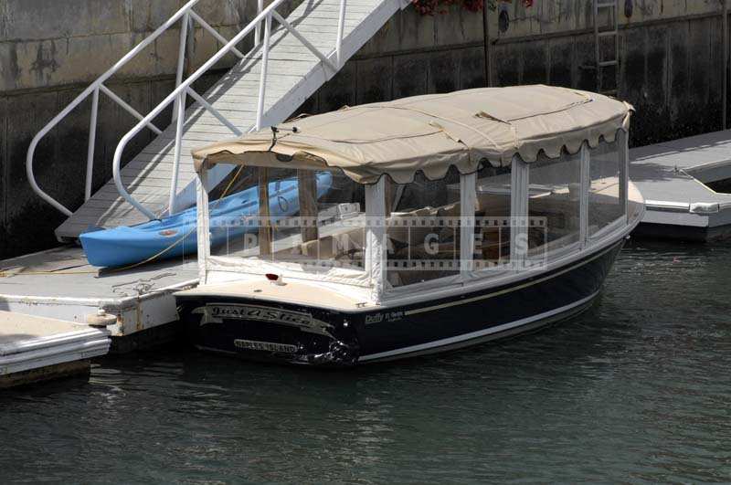 Boat docked at the Canal, Long Beach