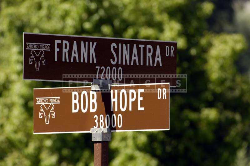 Iconic Signs Leading to Frank Sinatra and Bob Hope Drive